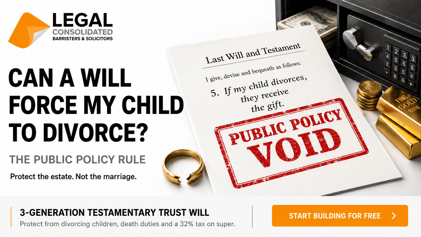 Can my Will make my child get a divorce? Conditional gifts