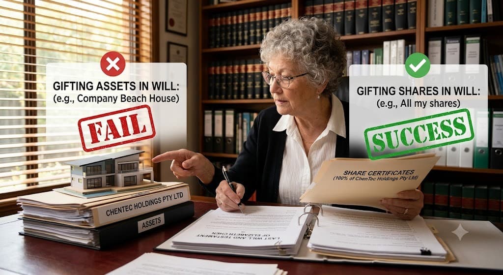 Can I gift company assets in my Will?